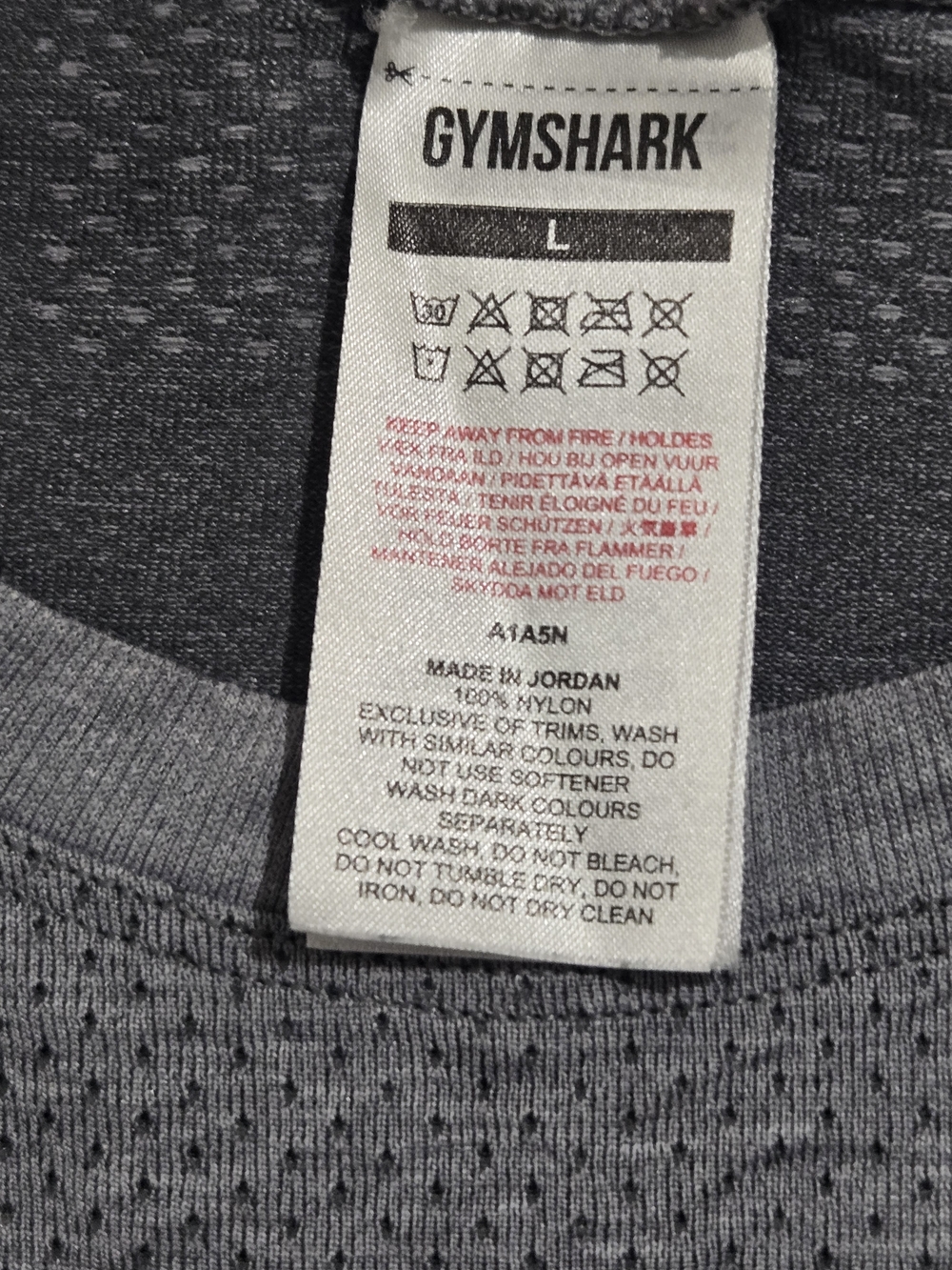 Gymshark Gray Performance Workout Top - Picture 6 of 6